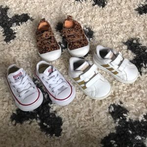 Converse, Adidas, Cat and Jack Size 4 baby/toddler